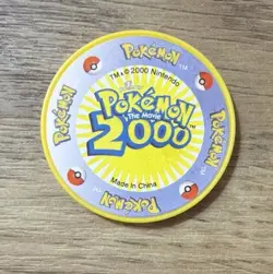 Vintage 2000 Pokemon The Movie Yellow Plastic Legendary Lugia Promo Coin 1.25" - Image 2