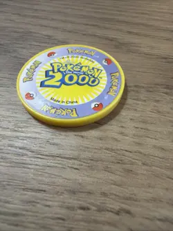 Vintage 2000 Pokemon The Movie Yellow Plastic Legendary Lugia Promo Coin 1.25" - Image 3