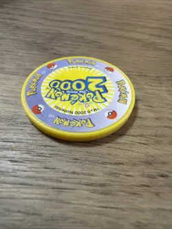 Vintage 2000 Pokemon The Movie Yellow Plastic Legendary Lugia Promo Coin 1.25" - Image 5