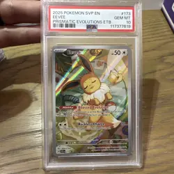 Pokemon TCG Eevee Prismatic Evolutions ETB #173 Gem MT PSA 10 - Image 1