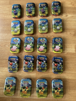 Lot of 20 EMPTY Pokemon Mini Tins collectible - Image 1