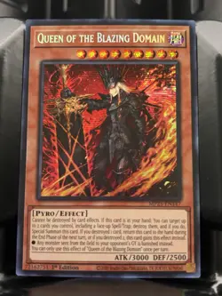 Konami Yu-Gi-Oh! Queen of the Blazing Domain Pris Secret 1st Ed MP25-EN147 - Image 1