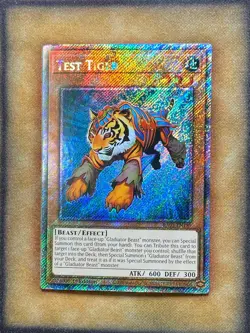 Yugioh Test Tiger RA03-EN189 Platinum Secret Rare 1st Ed NM - Image 1