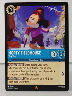 Morty Fieldmouse - Tiny Tim - Rare - Winterspell #157 - LORCANA -B - Image 1