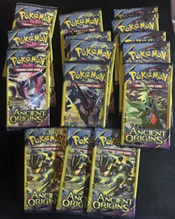 Pokemon Ancient Origins OPENED 3 Card Wrappers with Original QR card LOT OF 14 - Image 1
