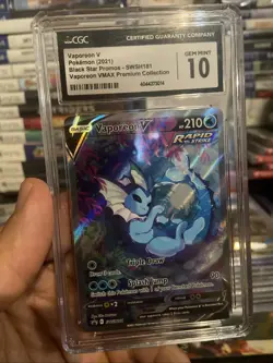 Vaporeon V SWSH181 SWSH: Sword & Shield Promo Cards Holo CGC 10 - Image 1
