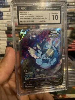 Vaporeon V SWSH181 SWSH: Sword & Shield Promo Cards Holo CGC 10 - Image 3