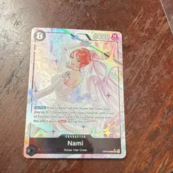 Bandai One Piece Card Game Nami OP15-086 Alt Art Holo SR English - Image 3