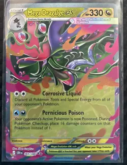 Pokemon Trade Card Chaos Rising - Mega Dragalge Ex 065/086 Full Art Mint - Image 1