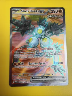 Pokemon TCG Sandy Shocks EX 228/182 Sv04: Paradox Rift Holo Card - Image 1