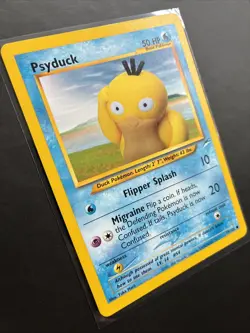 Pokemon TCG Psyduck Neo Destiny Card 79/105 Yuka Morii LP - Image 3