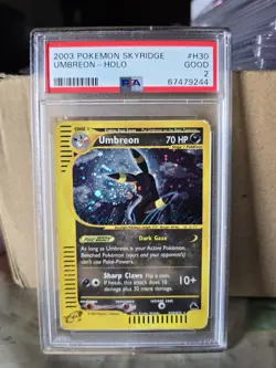 Pokemon Umbreon Skyridge Holo Rare #H30 PSA 2 Good - Image 1