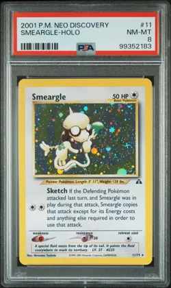 Smeargle - Holo - PSA 8 - Neo Discovery - 2001 - #11/75 - Pokemon - Vintage - Image 1