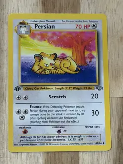 Original 1999 Pokemon TCG Jungle Set Card 1st Edition Persian 42/64 NM - Image 1