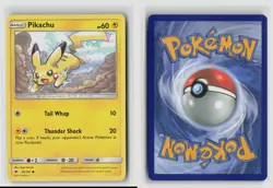 Pikachu #40/147 Sm Burning Shadows Common Pokemon TCG NM - Image 3