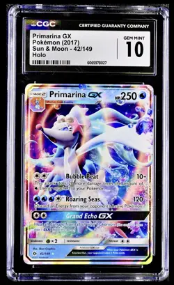 Pokemon 2017 Sun & Moon Primarina GX Holo 42/149 CGC 10 MINT LOW POP - Image 1