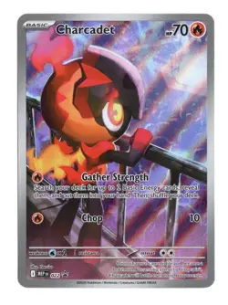 Pokemon Charcadet 022 Promo Phantasmal Flames Illustration Rare Full Art NM A - Image 1