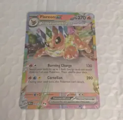 2025 Pokemon SV: Prismatic Evolutions Flareon Ex 014/131 Double Rare NM. Zz318 - Image 1