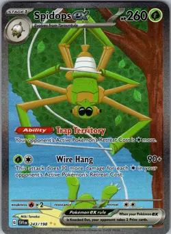 Pokemon TCG Spidops ex 243/198 SV01: Scarlet & Violet Base Set Holo NM - Image 1