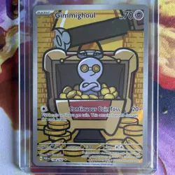 Pokemon Co. Gimmighoul 198/182 SV04 Paradox Rift Illustration Rare Holo EN 70HP - Image 1