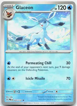 Pokemon TCG Glaceon (Poke Ball) SV: Prismatic Evolutions Rare 025/131 Holo - Image 1