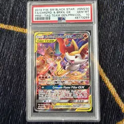 Pokemon Charizard & Braixen GX Tag Team Promo SM230 - PSA 10 - Image 1