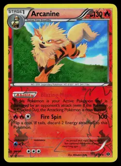 Arcanine 12/99 Next Destinies Reverse Holo Rare Pokemon - Image 1