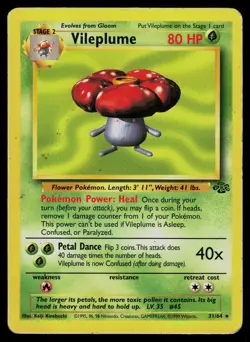 Vileplume 31/64 Jungle Rare Pokemon - Image 1