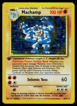 Machamp 8/102 Base Set Rare Pokemon - Image 1