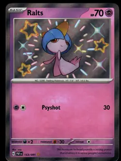 Ralts 153/091 Paldean Fates Shiny Rare Pokemon - Image 1