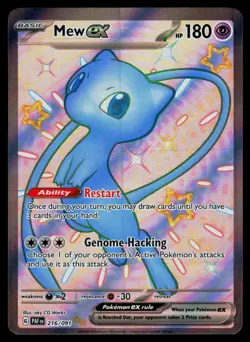Mew ex 216/091 Paldean Fates Shiny Ultra Rare Pokemon - Image 1