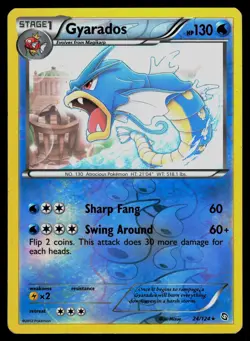 Gyarados 24/124 Dragons Exalted Reverse Holo Rare Pokemon - Image 1