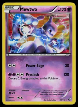 Mewtwo 53/113 Legendary Treasures Rare Holo Pokemon - Image 1