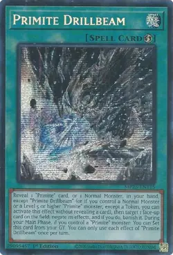 Yugioh! Primite Drillbeam - MP25-EN115 - Prismatic Secret Rare - 1st Edition Nea - Image 1