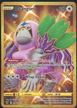 2020 Pokemon Oranguru (Secret) Secret Rare SWSH04 Vivid Voltage 199/185 VG EX - Image 1
