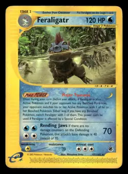 Feraligatr 47/165 Rare Expedition Base Set Pokemon Card - Image 2