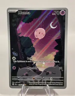 Munna 116/086 SV: Black Bolt Holo Full Art IR Pokemon Card - NM - Image 1