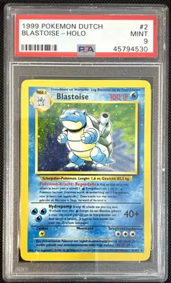 Pokemon Blastoise 2/102 Base Set Dutch Holo PSA 9 Mint CH5 - Image 1