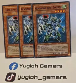 YUGIOH GLADIATOR BEAST SECUTOR X3 COMMON GLAS 1ST EDITION LIGHT PLAYED - Image 1
