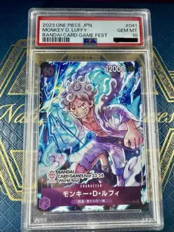 Monkey D.Luffy 2023 One Piece Japanese Bandai Card Game Fest Promo #041 PSA 10 - Image 1