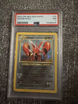 Scizor Holo PSA 7 2001 Pokemon Neo Discovery #10 - Image 1