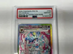 2025 POKEMON PRE EN-PRISMATIC EVOLUTIONS #156 SYLVEON EX PSA 10 - Image 4