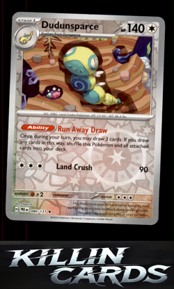 Reverse Holofoil Dudunsparce 080/131 Pokemon Rare SV: Prismatic Evolutions Card - Image 1