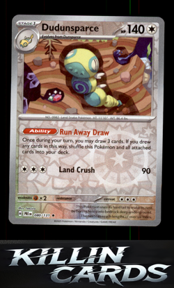 Reverse Holofoil Dudunsparce 080/131 Pokemon Rare SV: Prismatic Evolutions Card - Image 1