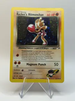 Rocket's Hitmonchan 011/132 Gym Heroes Holo Rare Card LP - 1999 Pokemon WOTC - Image 1