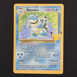 Pokemon TCG Card Blastoise 2/102 25th Celebrations: Classic Collection - NM - Image 1