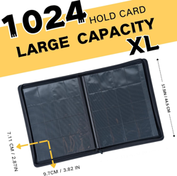 1000 Card Binder, 16 Pocket Collection Folder, Ringless Trading Album with Zippe - Image 3