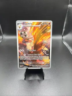 Pokemon TCG Blaziken Destined Rivals Illustration Card 192/182 - Image 1