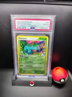 2006 POKEMON EX CRYSTAL GUARDIANS #28 VENUSAUR-HOLO CG-GREEN CYCLONE TD PSA 4 - Image 1