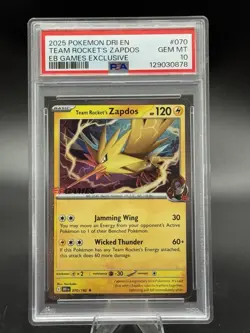 PSA 10 - Team Rocket's Zapdos - 070/182 - EB Games Promo Stamped - Pokemon TCG - Image 1